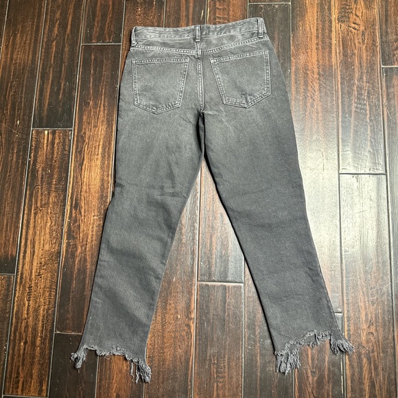 Distressed jeans black ankle length casual BoHo California rock ‘n’ roll - Picture 2 of 7